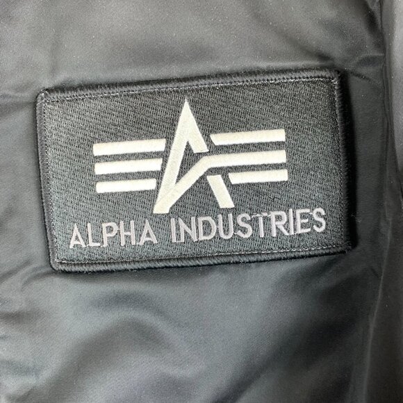 Alpha Industries Mens MA-1 Heritage Bomber Jacket Medium Slim Fit Black Full Zip - Picture 4 of 14